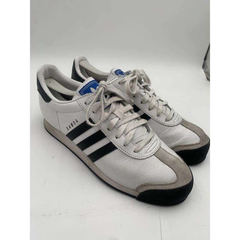 Adidas Originals Samoa Retro White/Black Men’s 10.5 Sneakers 2024 3 Stripe Used